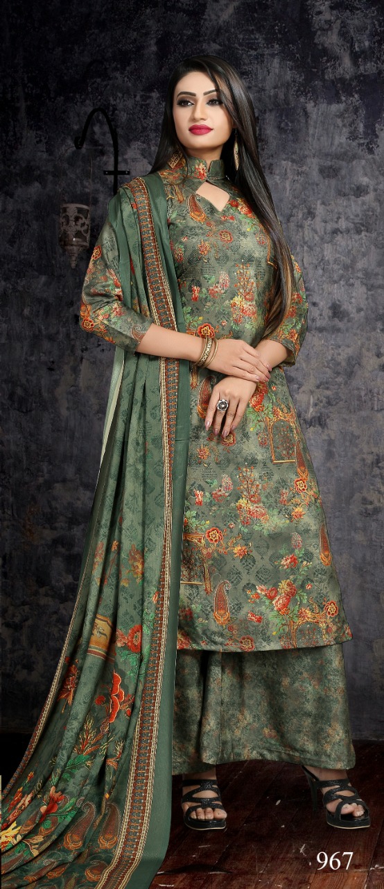 Bipson aalisha silk attractive print designed Salwar suits catalog