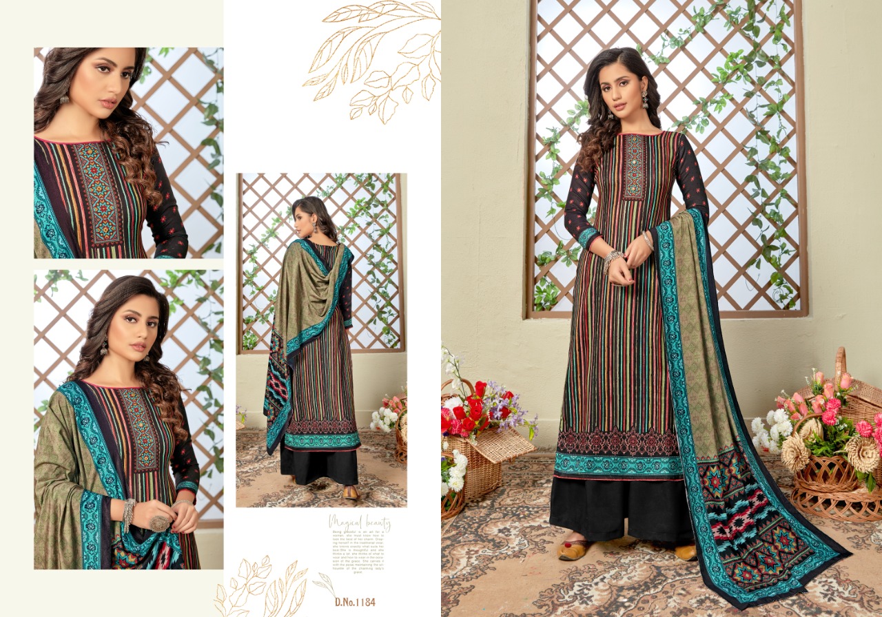 bipson shaneel vol 4 pashmina  exclusive print salwar suit catalog