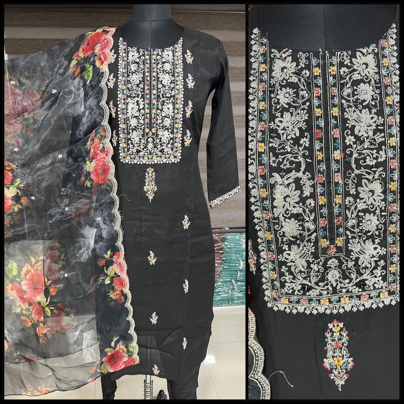 four rose pick and choose viscose D NO 2039 2040 2041 2042 elegant look top bottom with dupatta pick and choose