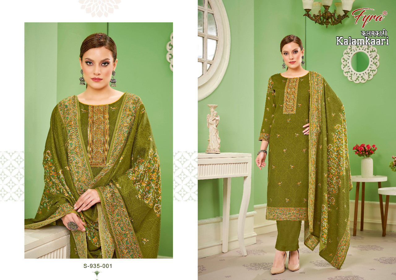 fyra alok suit kalamkaari pashmina graceful print salwar suit catalog