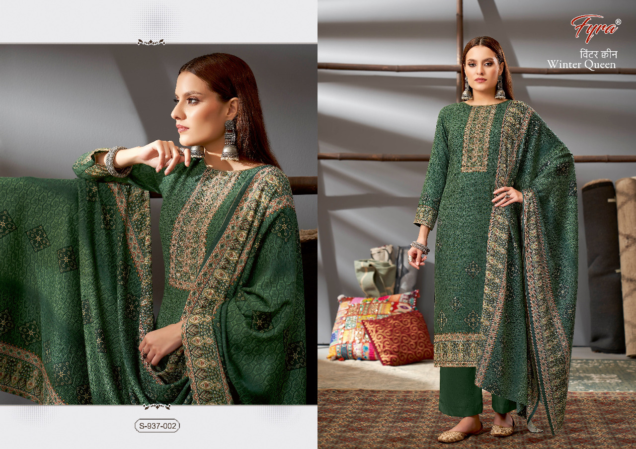 fyra designing alok suit winter queen pashmina elegant salwar suit catalog