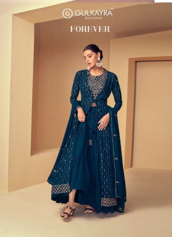 gulkayra designer forever georgette gorgeous look salwar suit catalog