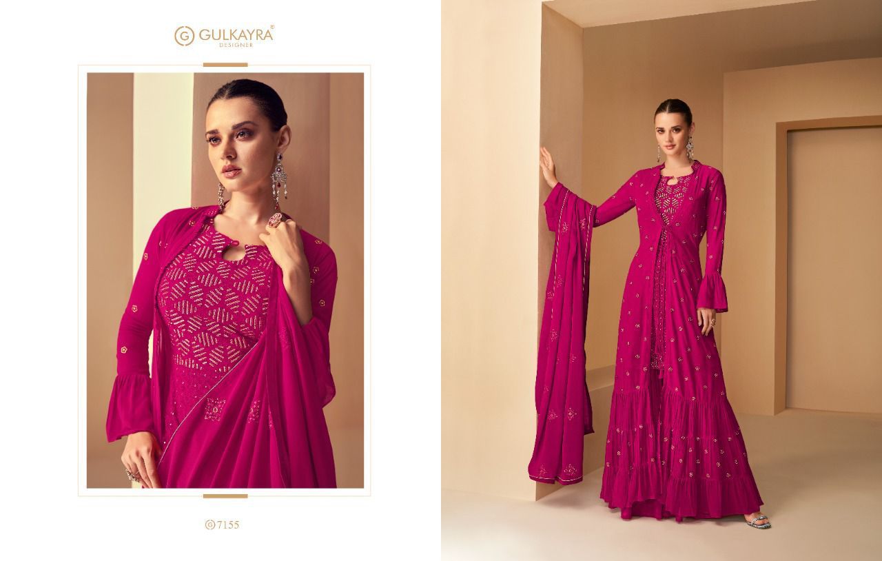 gulkayra designer forever georgette gorgeous look salwar suit catalog
