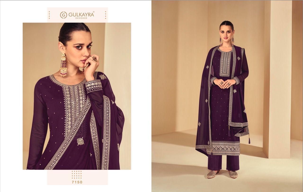 gulkayra designer sabnam georgette gorgeous look salwar suit catalog