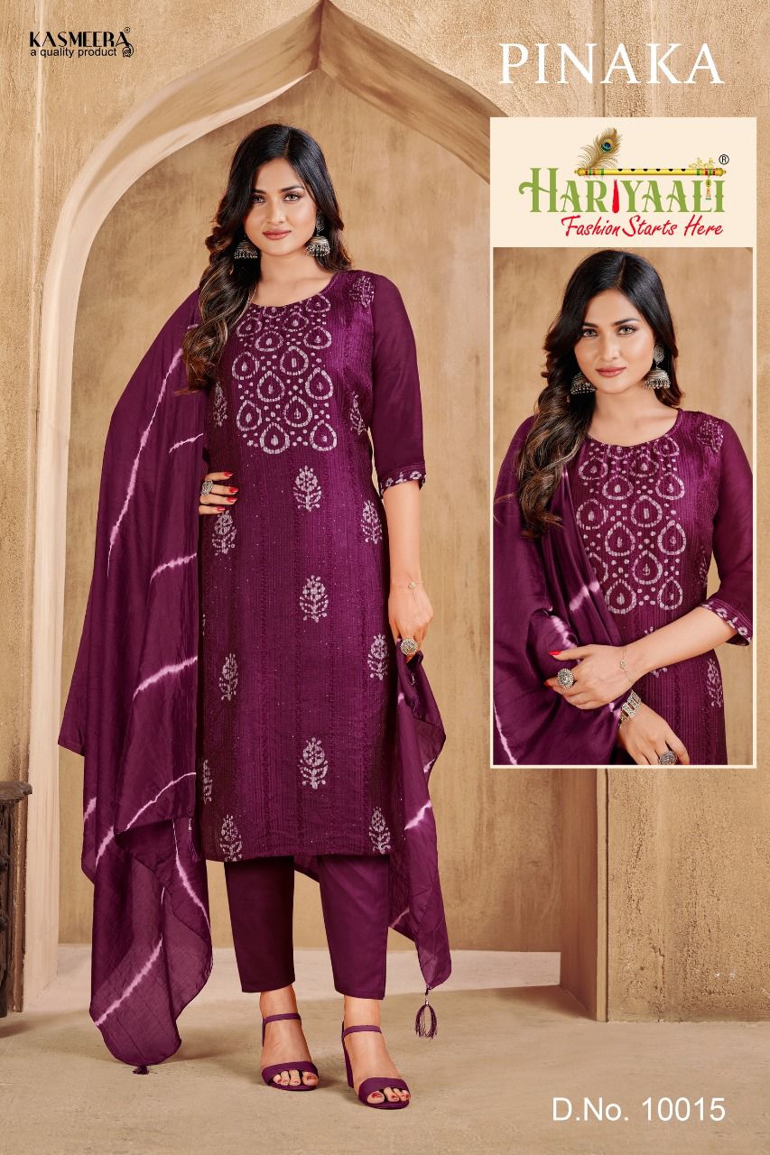 Kaycee trendz pinaka gadwal silk beautiful colours kurti bottom with dupatta catalog