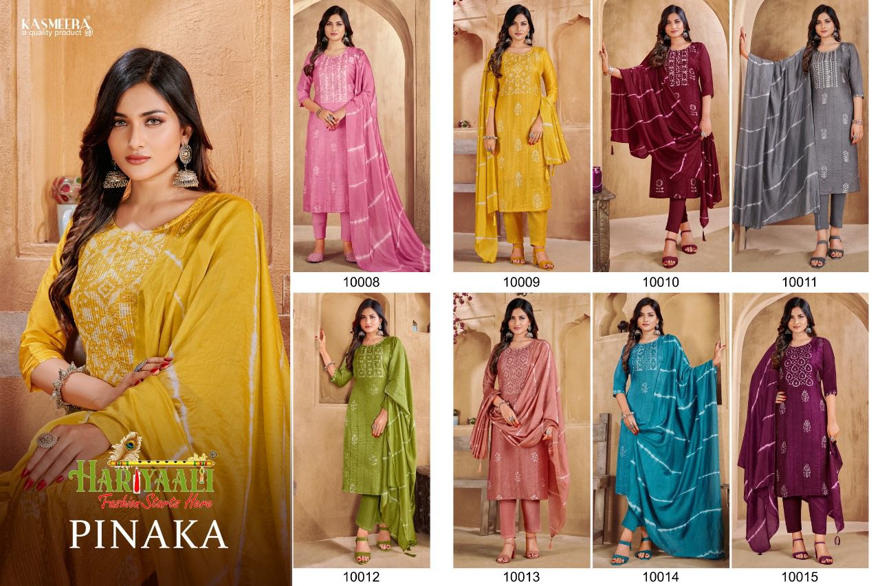 Kaycee trendz pinaka gadwal silk beautiful colours kurti bottom with dupatta catalog