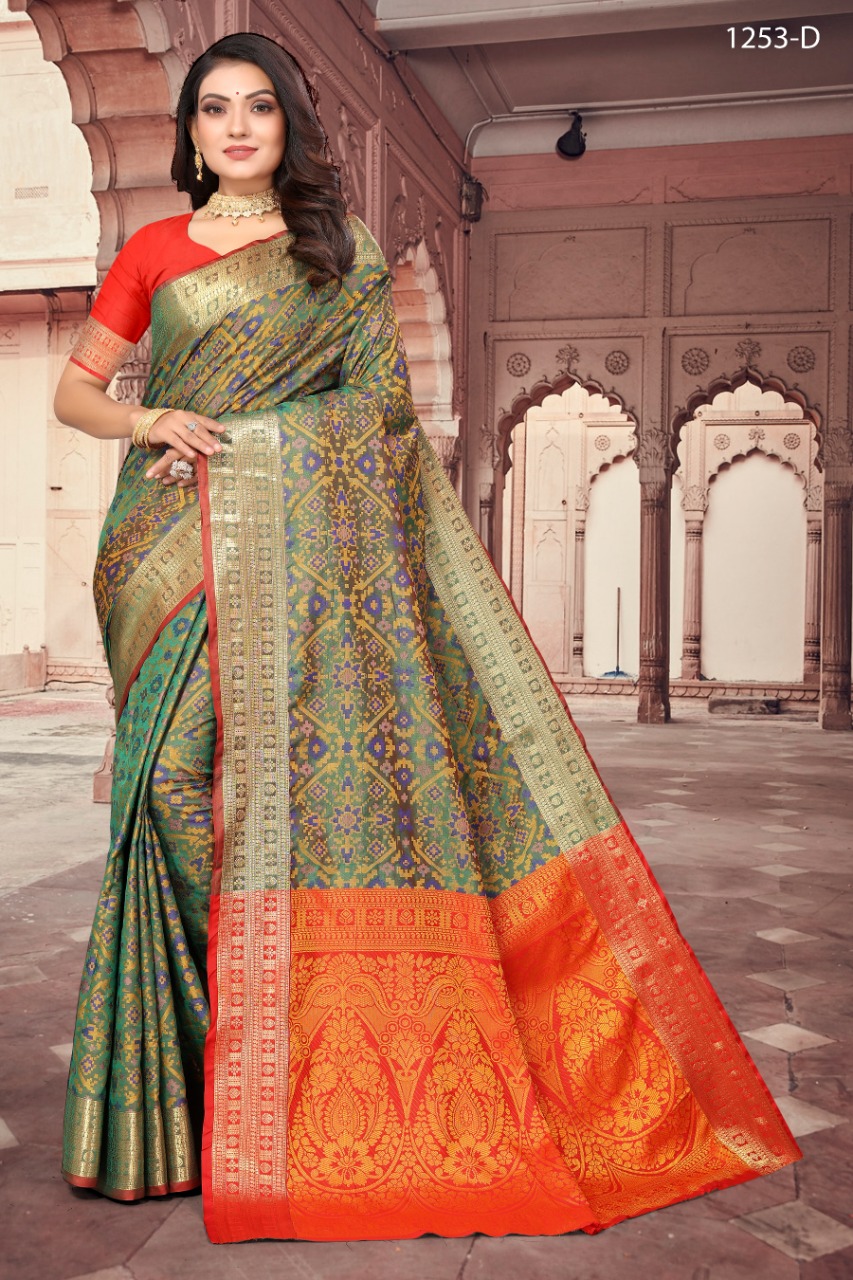 shri rana creation 1253 patola patola silk elegant look saree catalog
