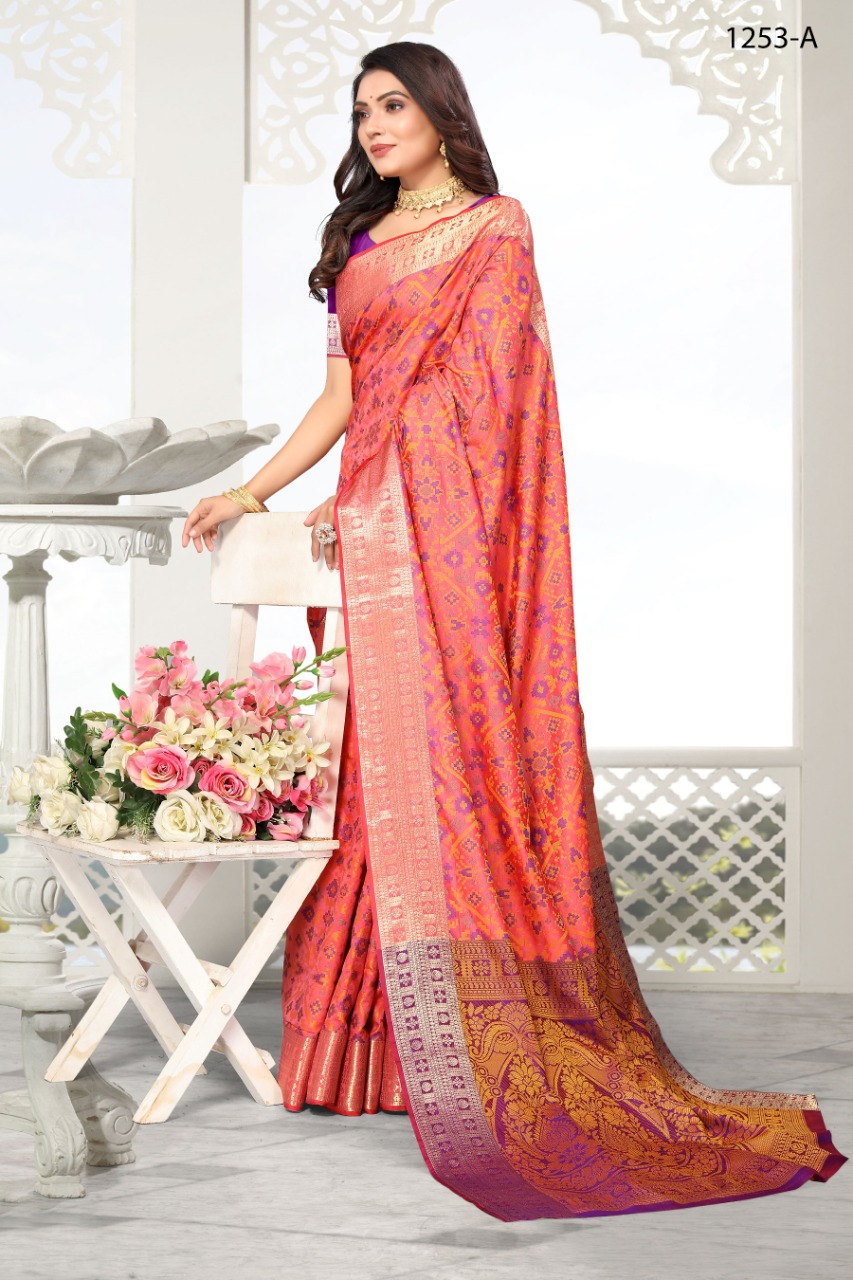 shri rana creation 1253 patola patola silk elegant look saree catalog