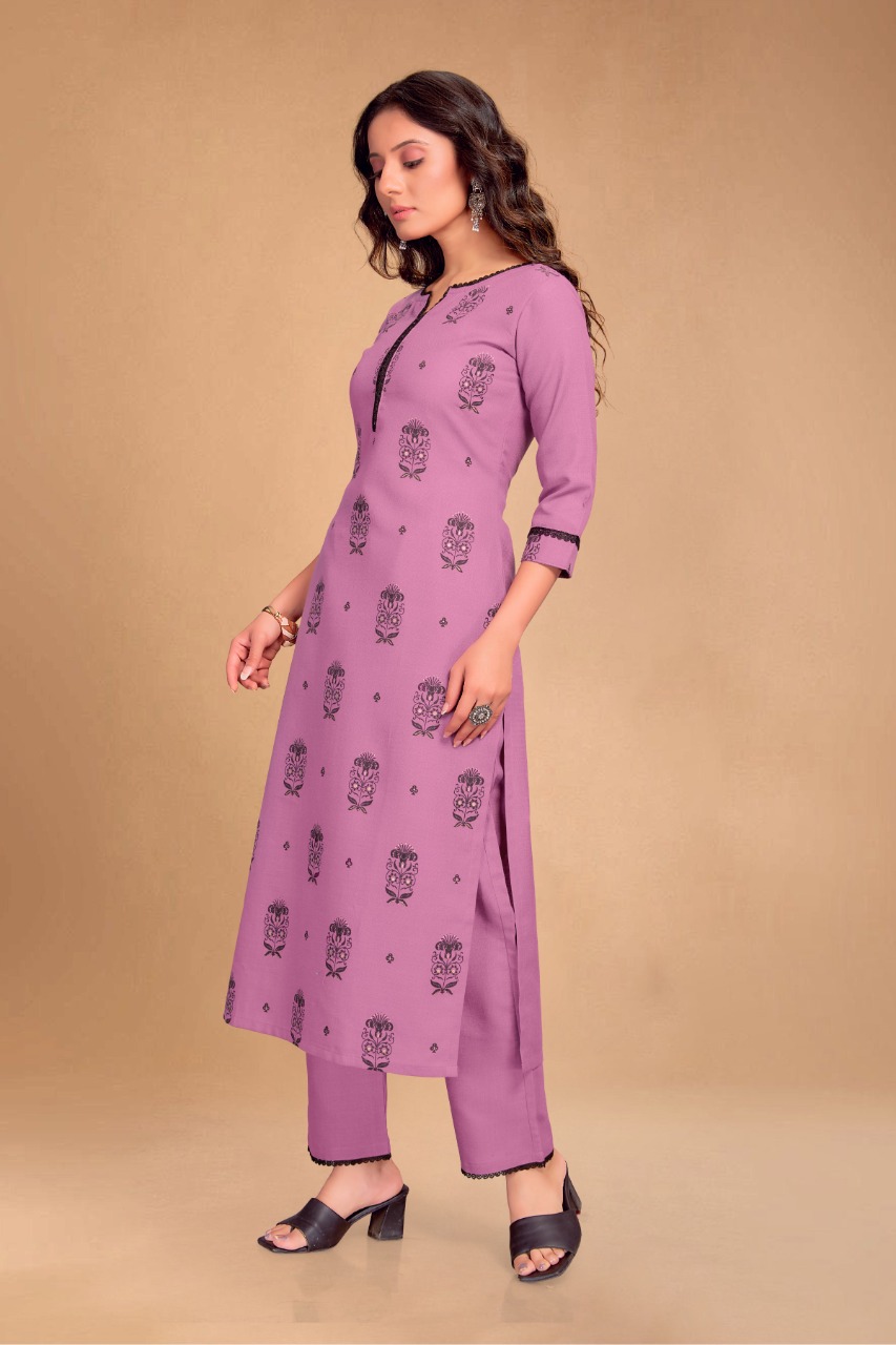style samsara sku 006 to 009 cotton regal look kurti bottom with dupatta size set
