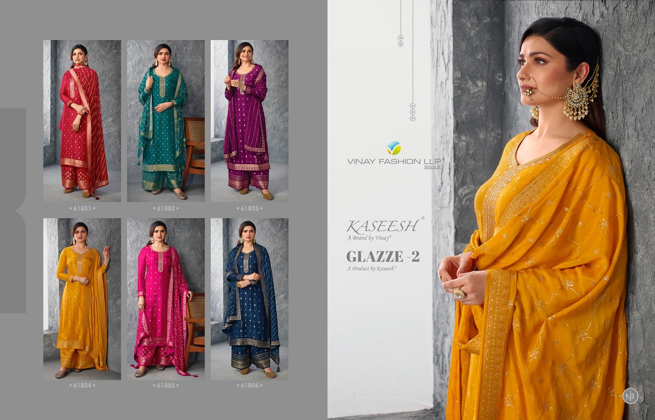 vinay fashion kaseesh glazze 2 dola new and modern style salwar suit catalog