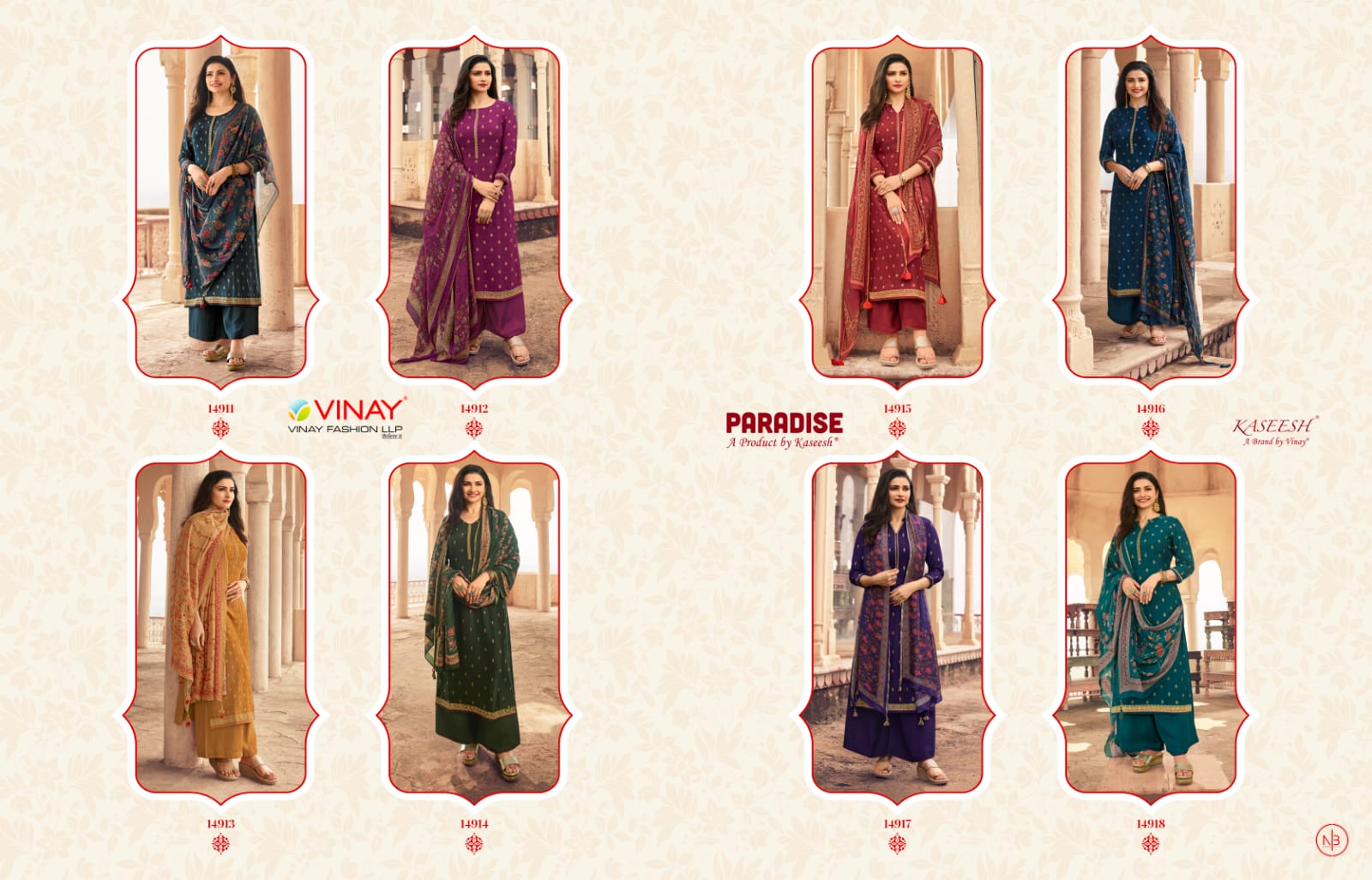 vinay fashion kaseesh paradise Viscose jacquard regal look salwar suit catalog