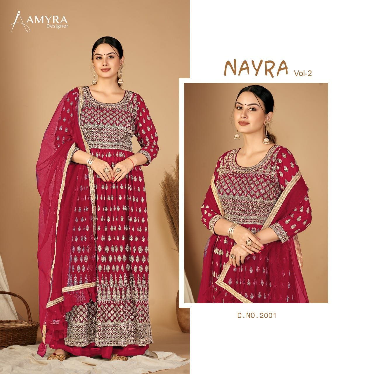 amyra designer nayra vol 2 georget festive look salwar suit catalog