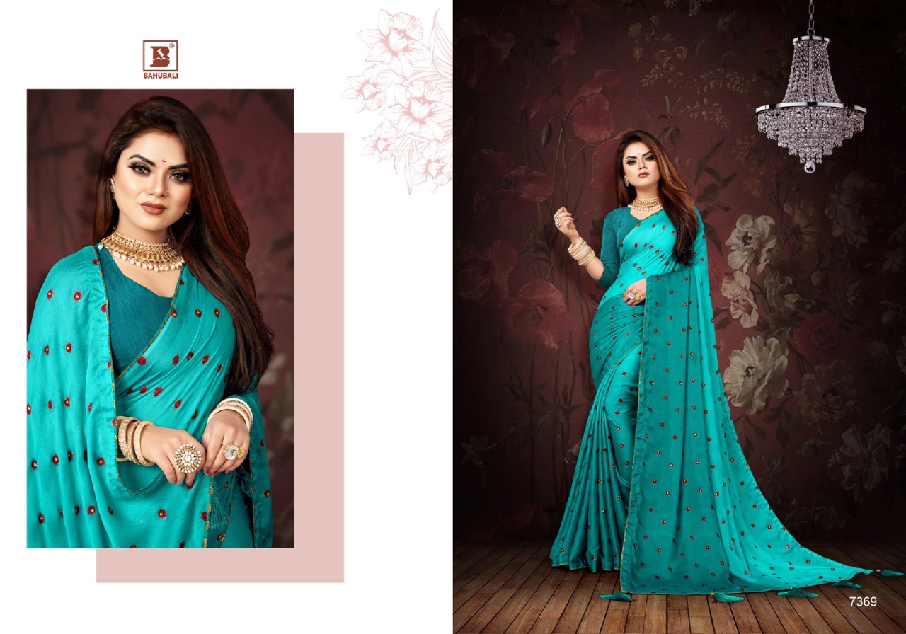 bahubali mangalsutra chiffon attrective colours and print sarees catalog
