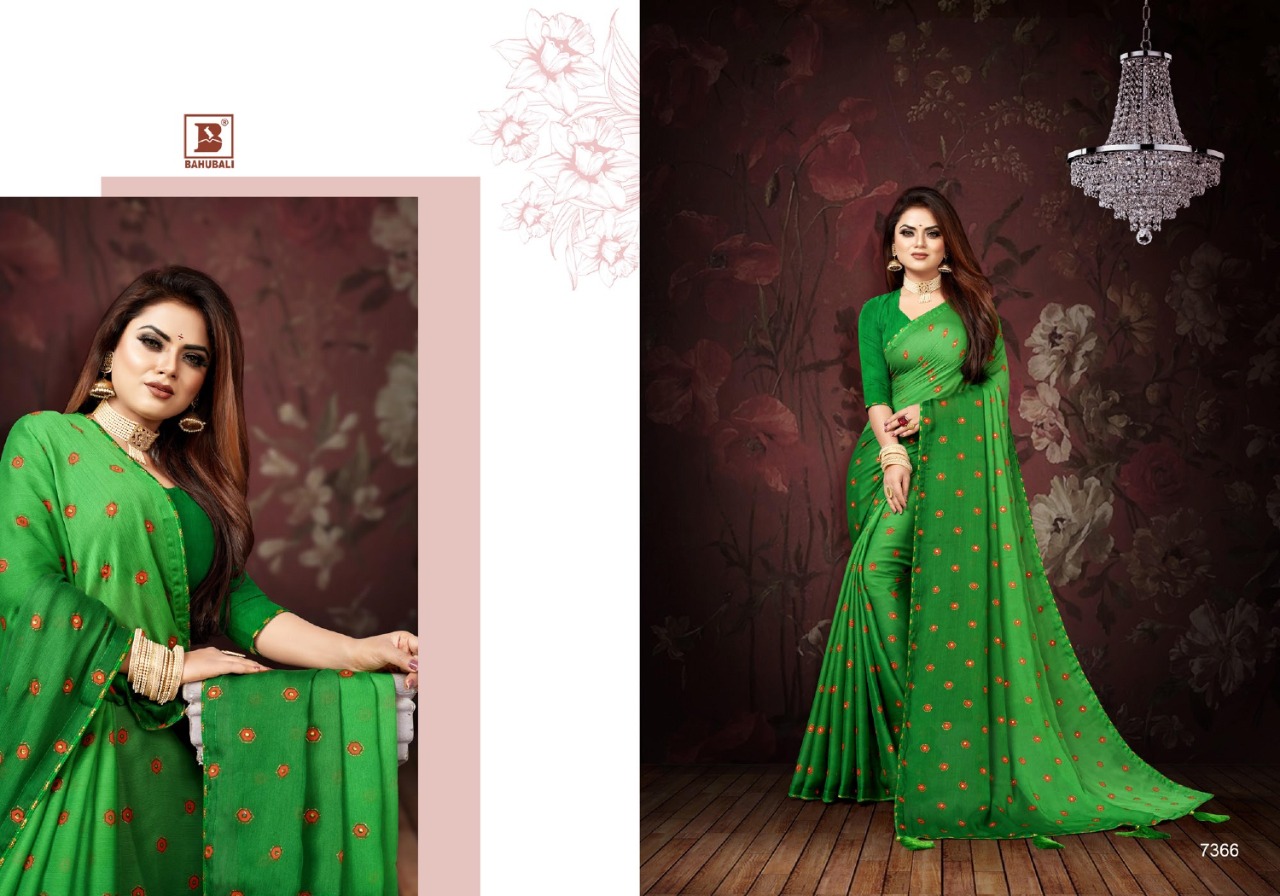 bahubali mangalsutra chiffon attrective colours and print sarees catalog