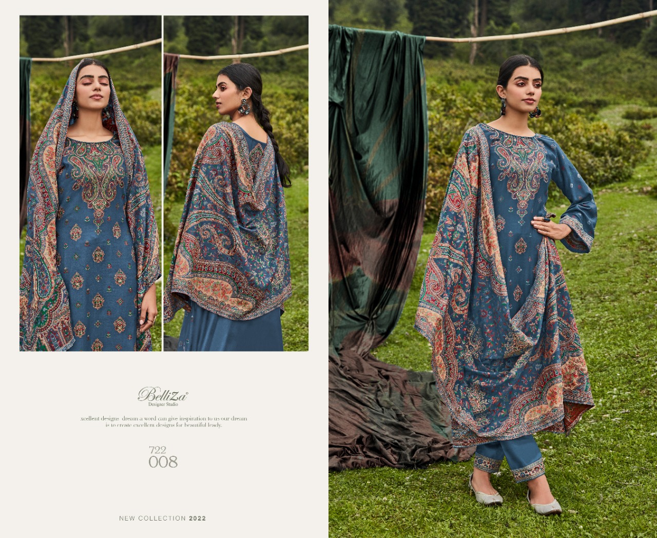belliza designer studio rumi pashmina exclusive  salwar suit catalog