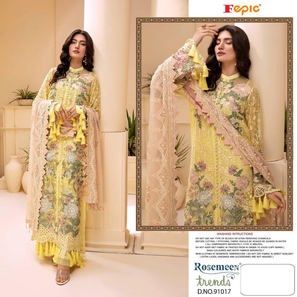 fepic rosemeen trends georgette catchy look salwar suit catalog