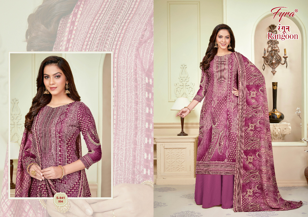 fyra alok suit rangoon pashmina graceful print salwar suit catalog