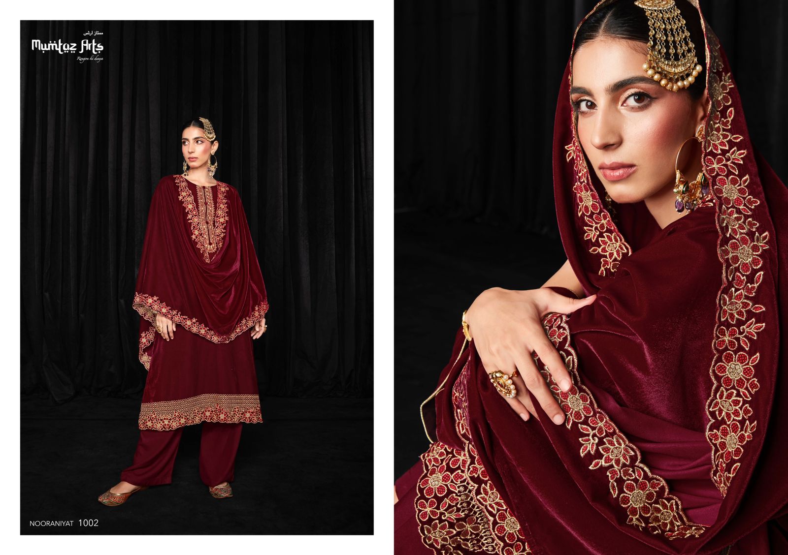 mumtaz art nooraniyat velvet graceful look salwar suit catalog