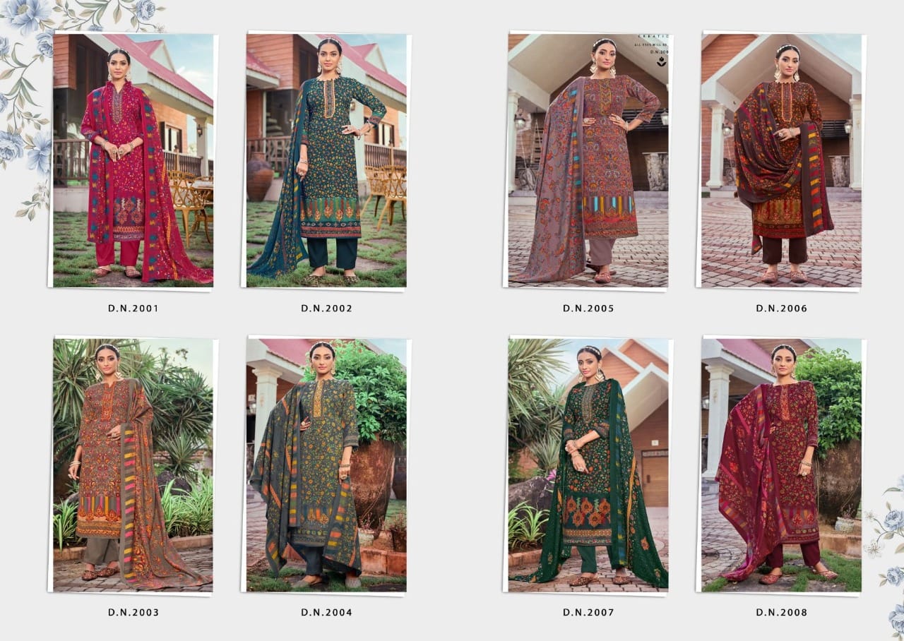 roli moli creation fanna pashmina decent print salwar suit catalog