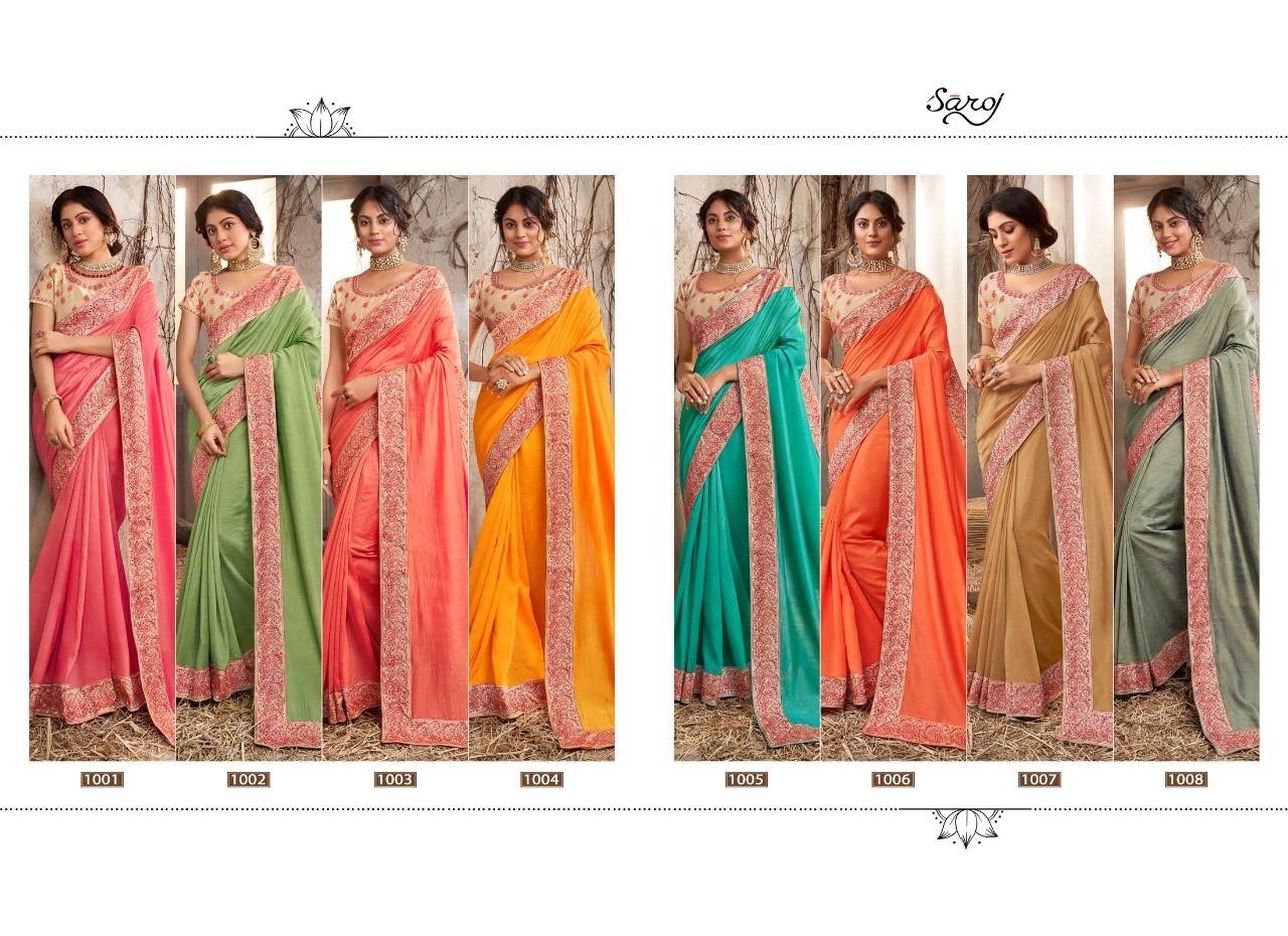 saroj saree anaisha silk catchy look saree catalog