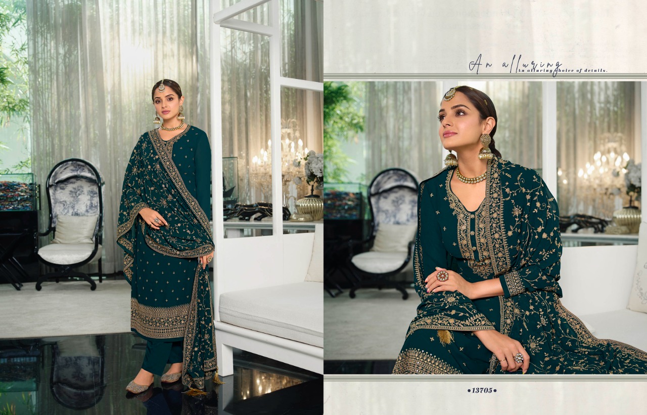 zisa khwaish 2 georgette gorgeous look salwar suit catalog