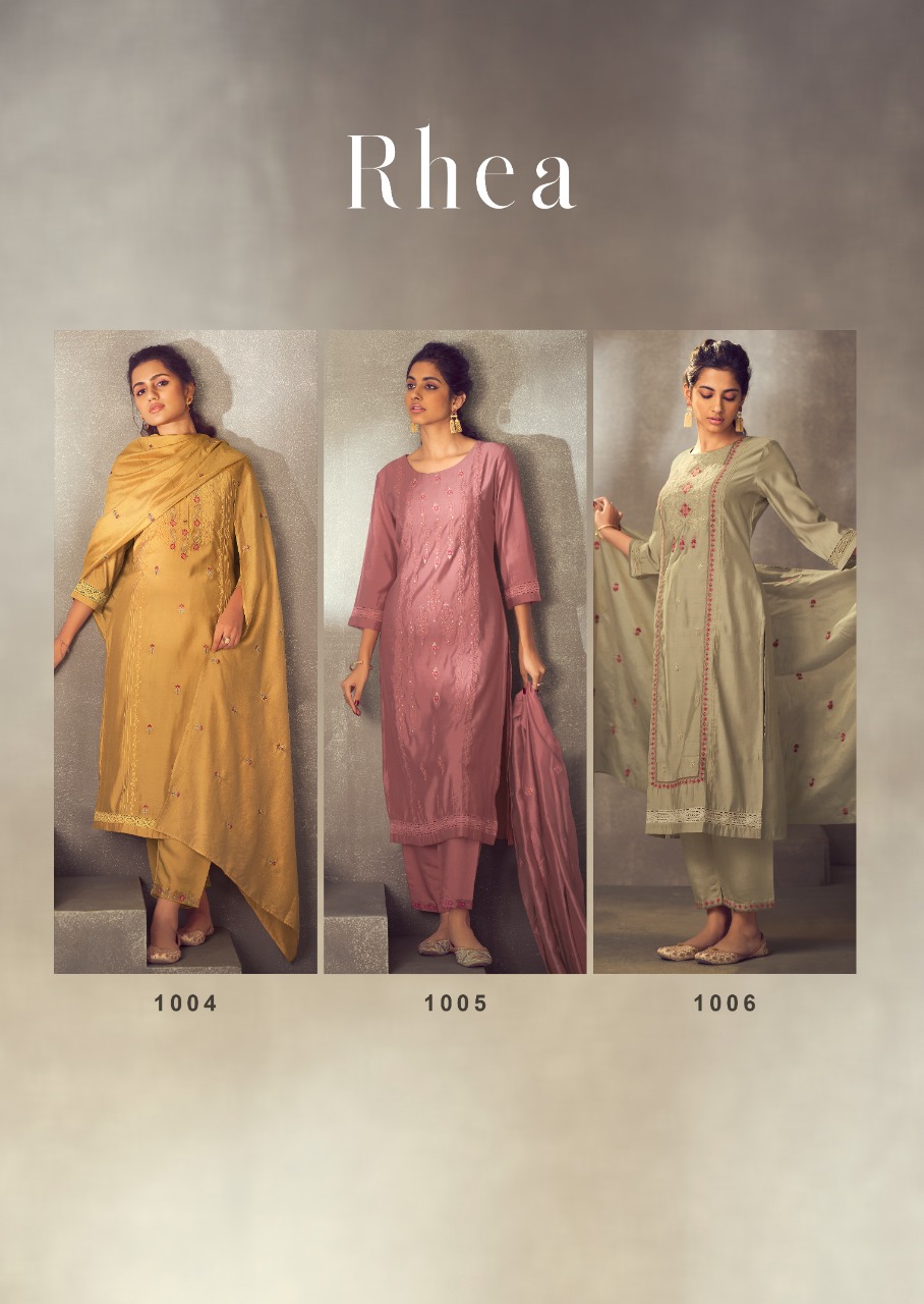 7 pearls rhea roman silk new and modern style top with pant and dupatta catalog