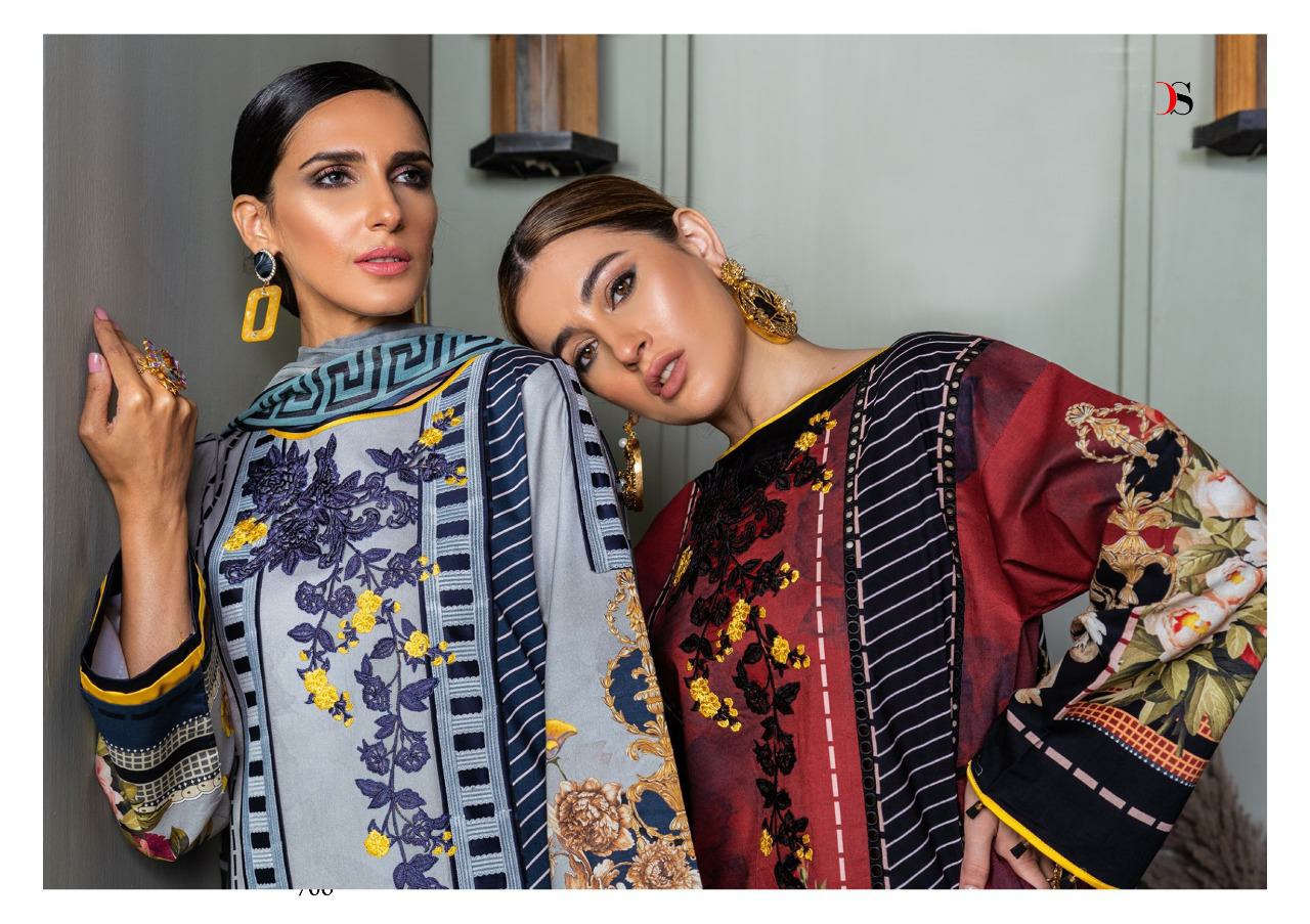 Deepsy suits firdous vol 9 Printed pakistani dress Material wholesaler