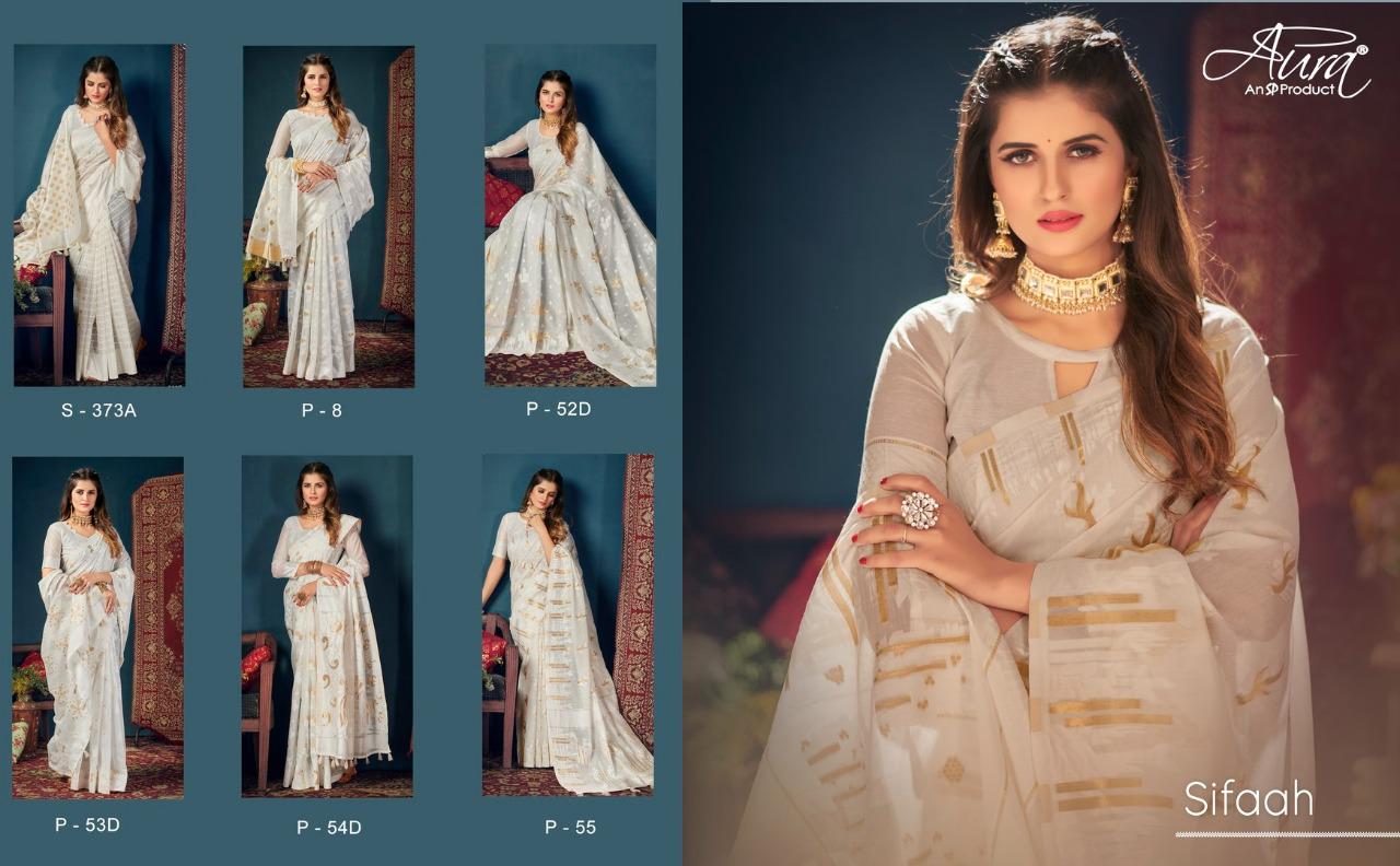 aura sifaah cotton attravice look saree catalog