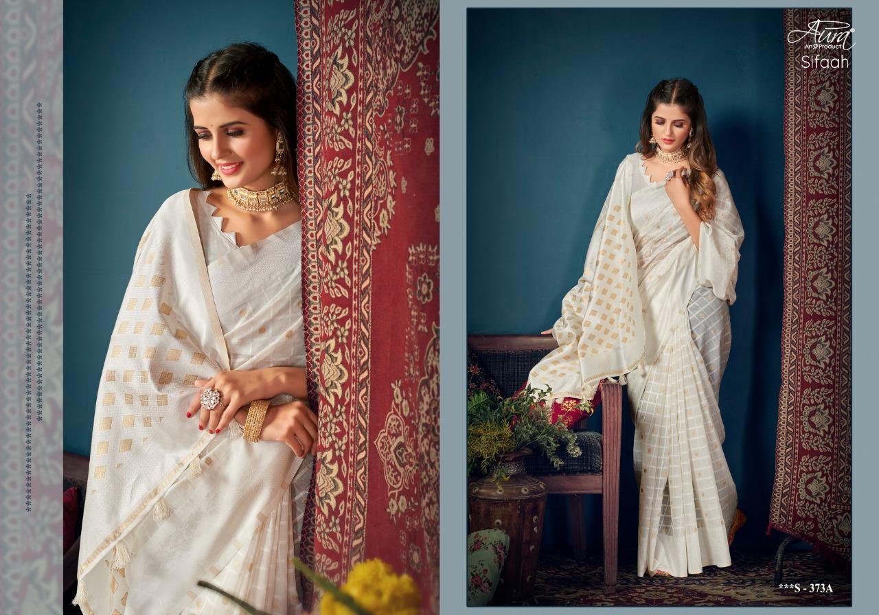 aura sifaah cotton attravice look saree catalog