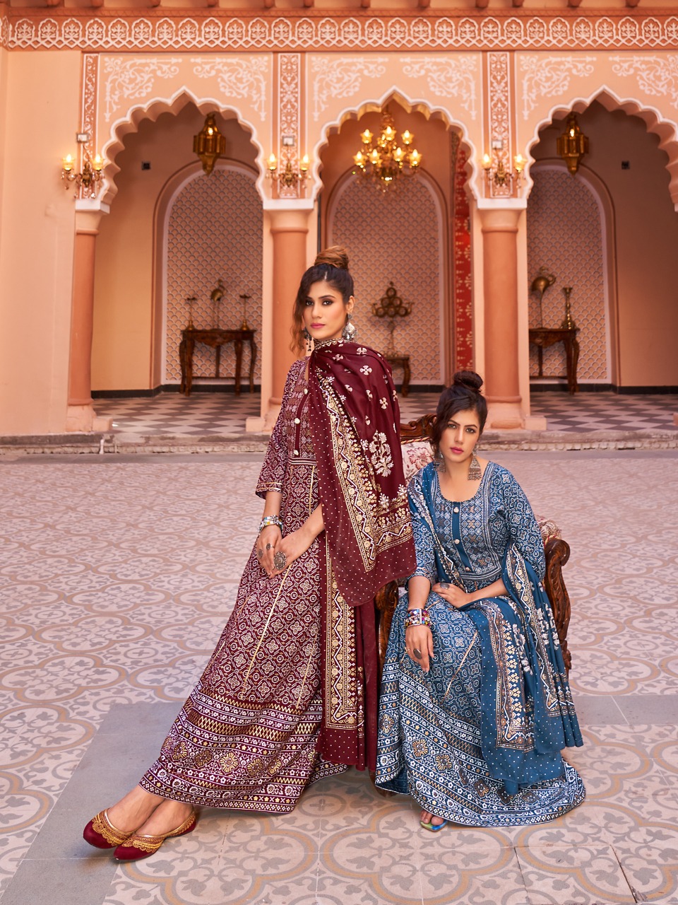 banwery fashion nazaakat vol 5 rayon festive look gown with dupatta catalog