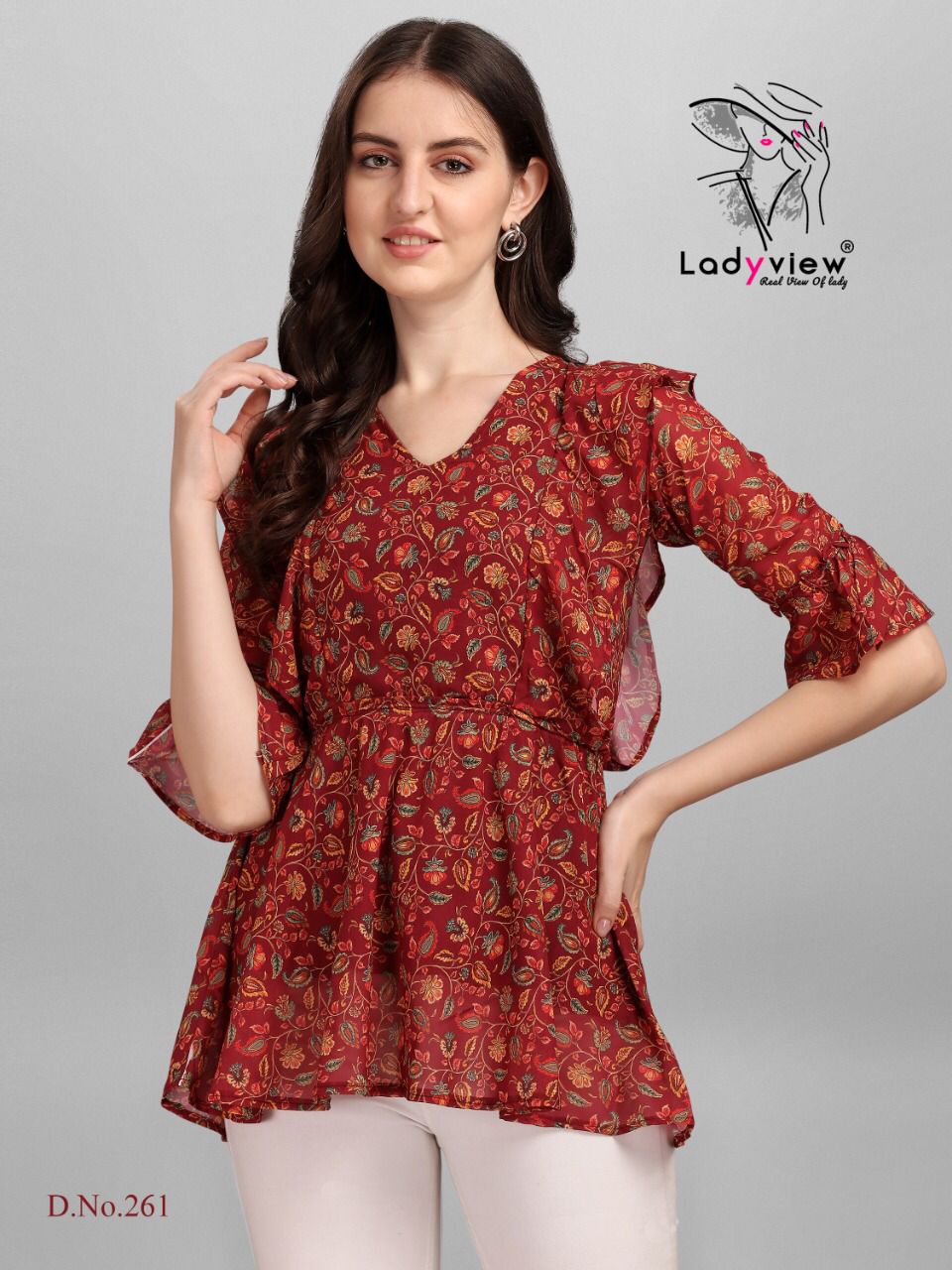 ladyview Gorgeous Georgette innovative look tops catalog