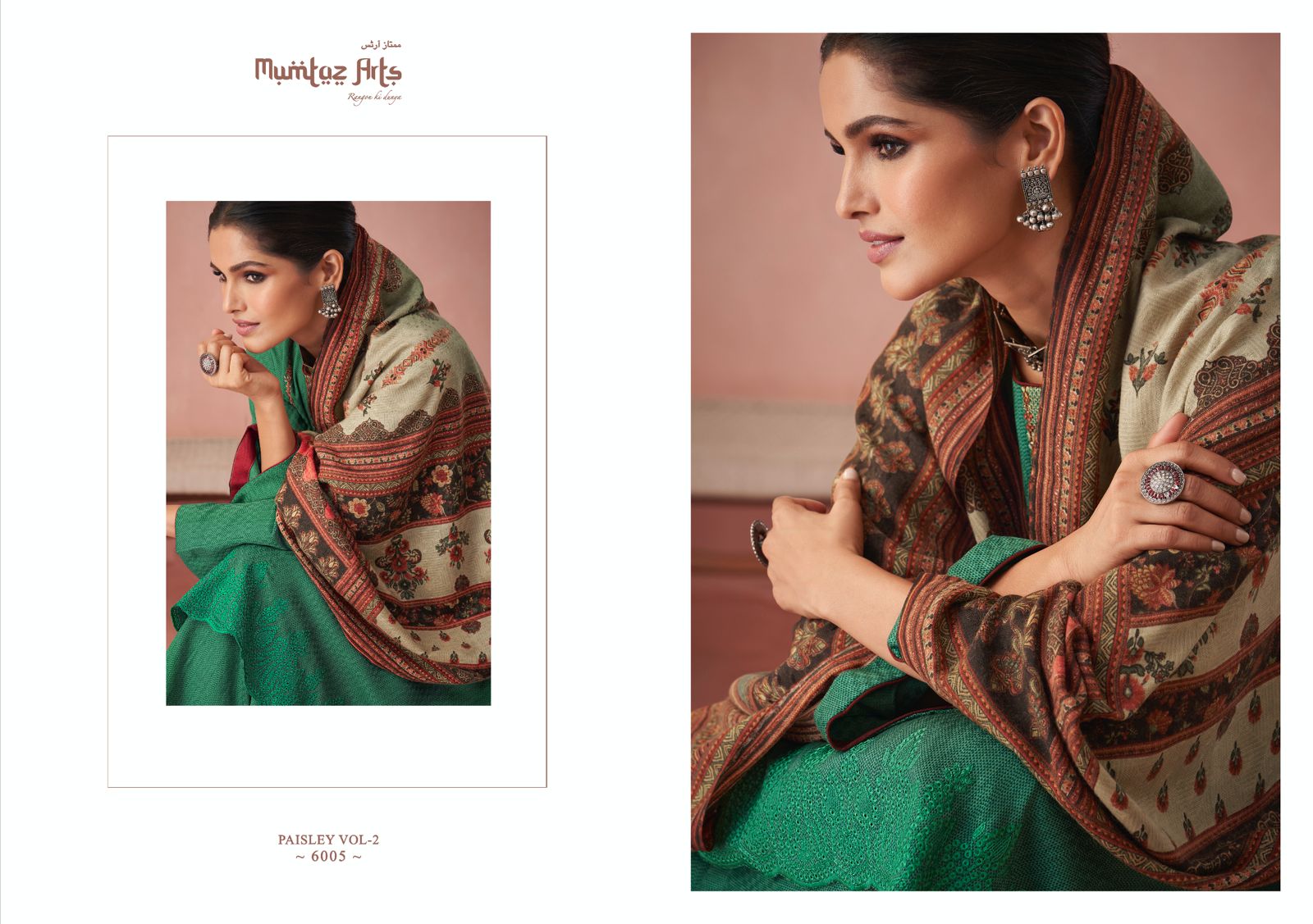 mumtaz art rango ki duniya paisley shifli edition vol 2 pashmina print exclusive look salwar suit catalog