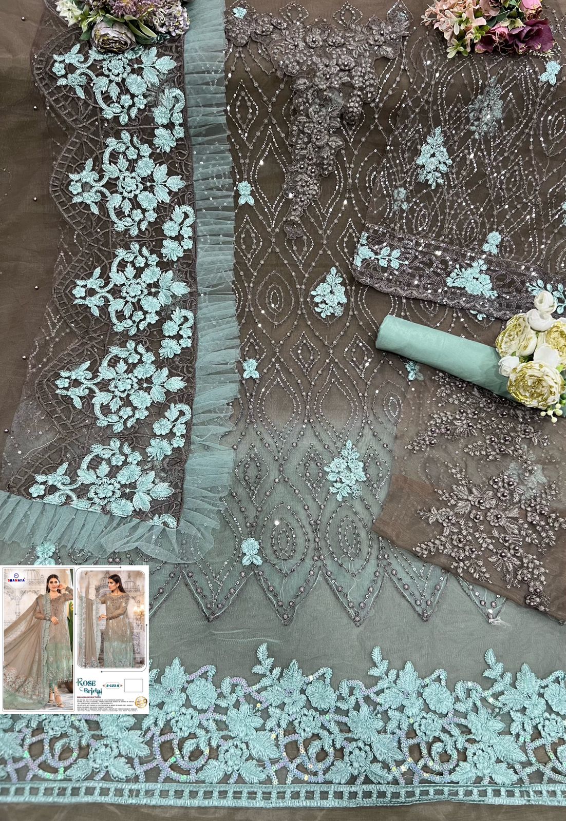 shanaya D NO S 123 georgette gorgeous look salwar suit catalog