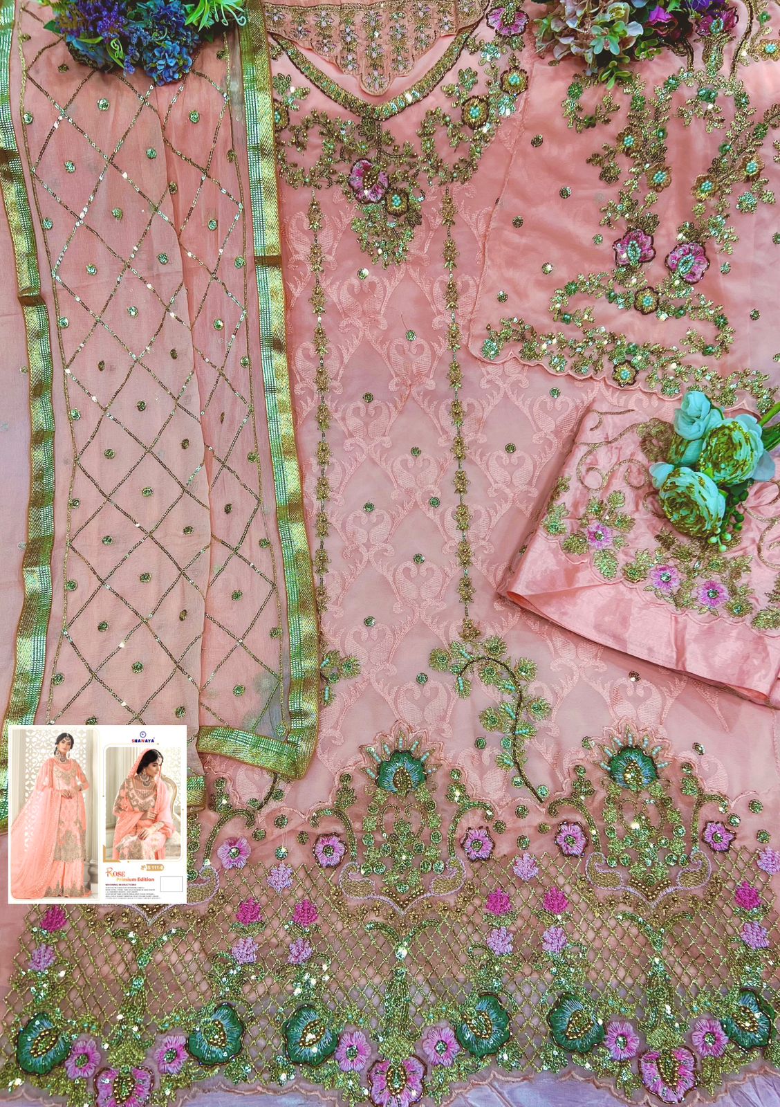 shanaya rose premium edition s 111  georgeete regal look salwar suit catalog
