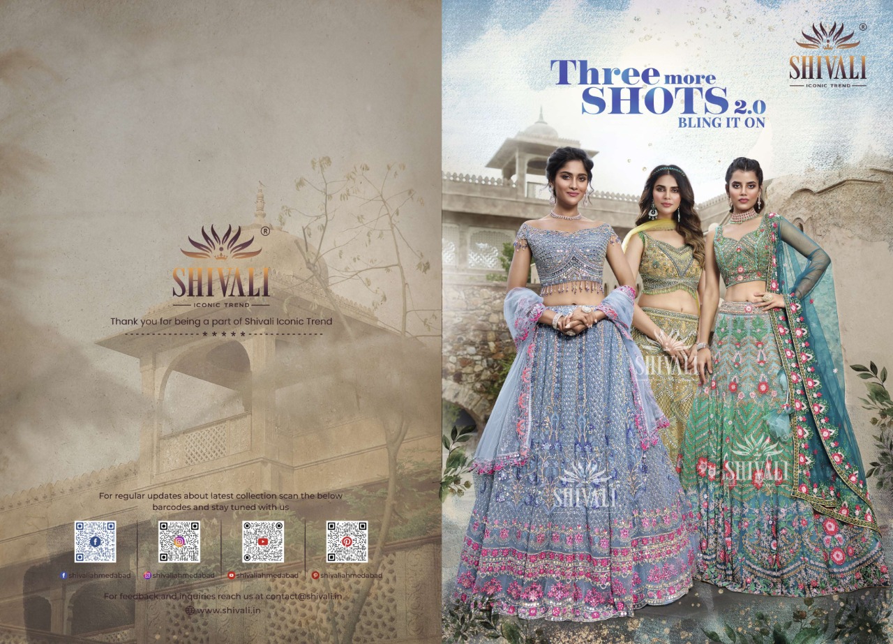 shivali three more shots 2.0 fancy Wedding look lehngha catalog