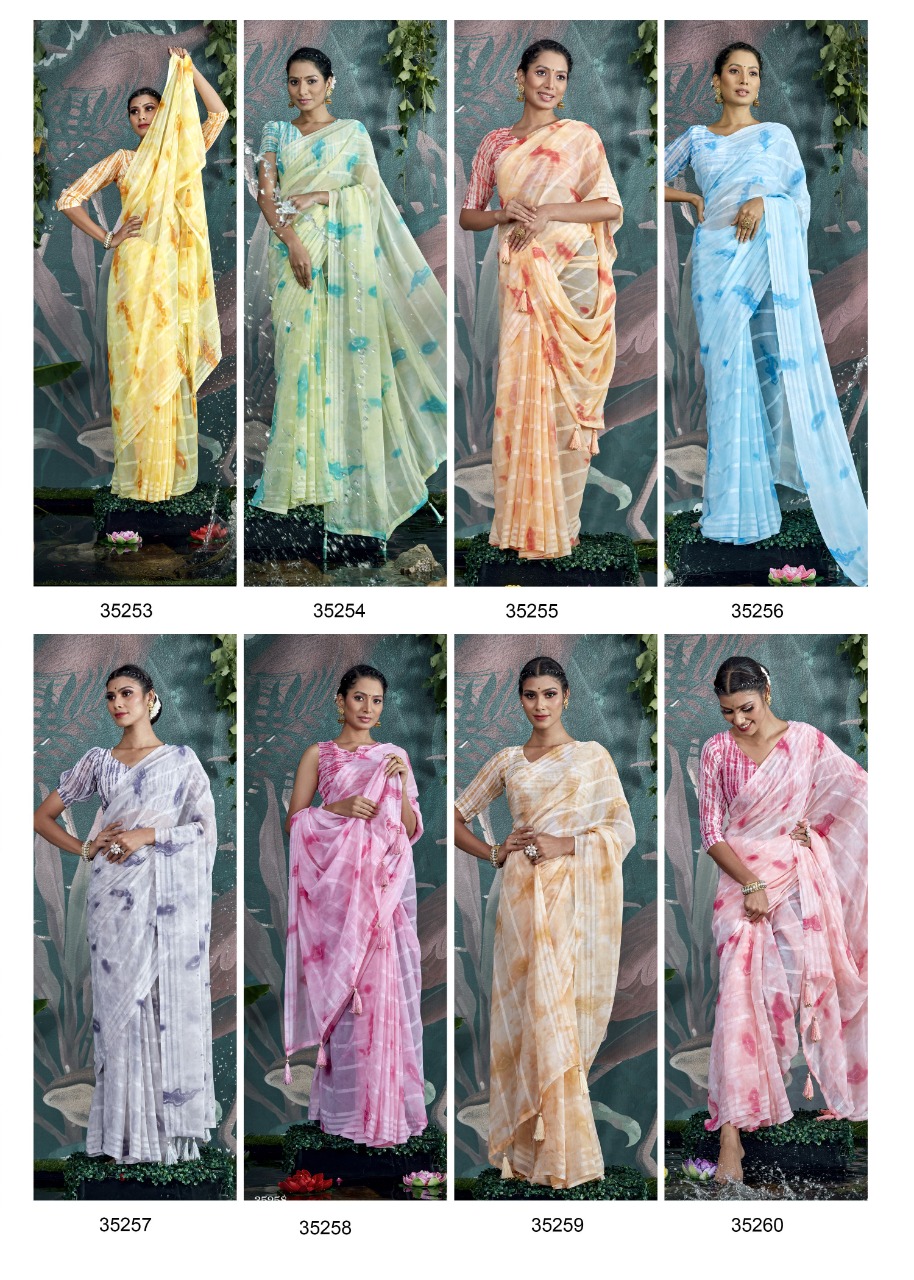 vallabhi print almora vol 2 georgette attractive print saree catalog