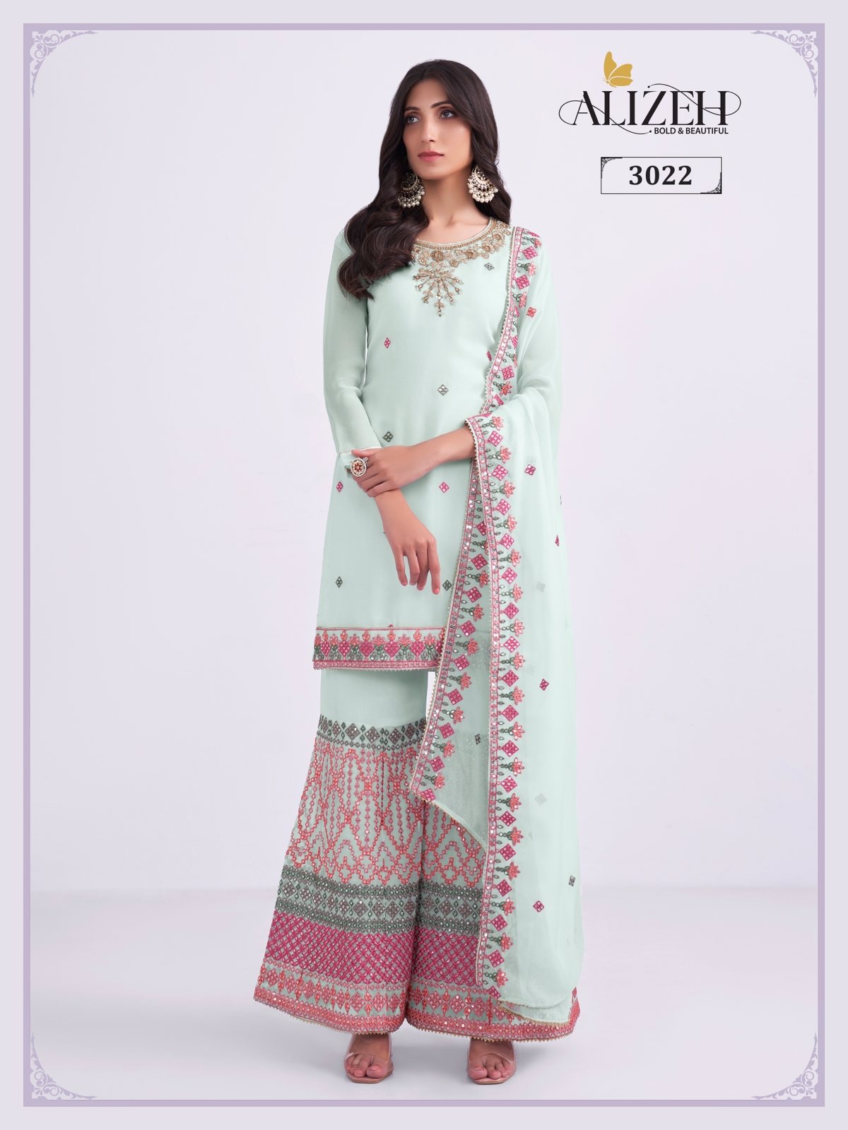alizeh almora vol 6 georgette festive look salwar suit catalog