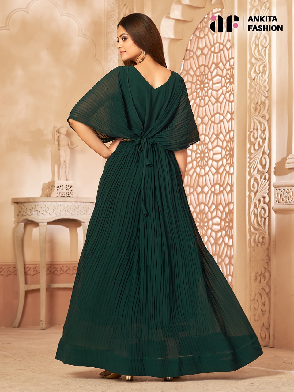 ankita fashion anamika georgette elegant top with dupatta catalog