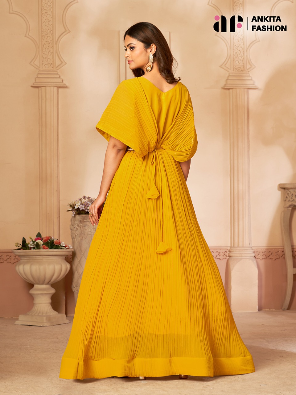 ankita fashion anamika georgette elegant top with dupatta catalog
