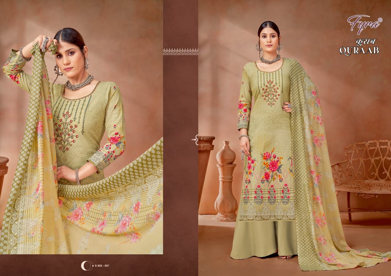 fyra designing Quraab cambric cotton digital print elegant look salwar suit catalog