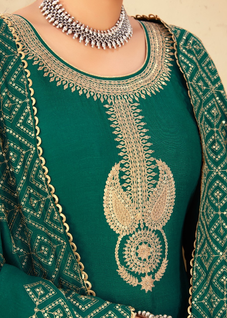 kalarang shreya silk gorgeous look salwar suit catalog