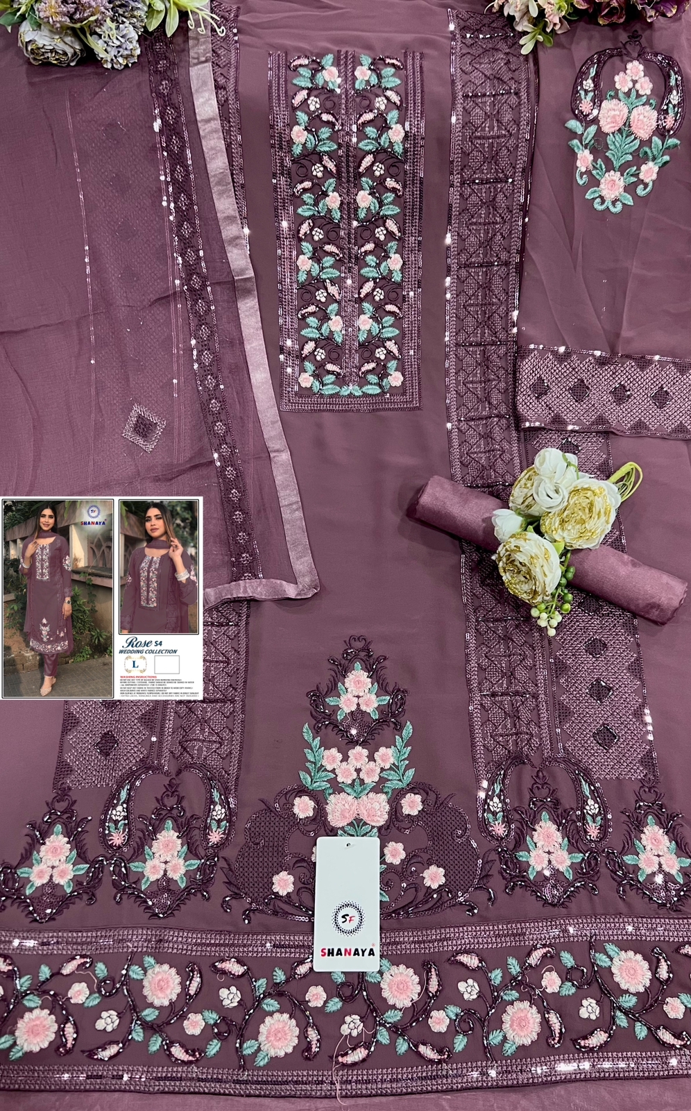 shanaya rose s4 wadding collction 3 georgette festive look salwar suit catalog