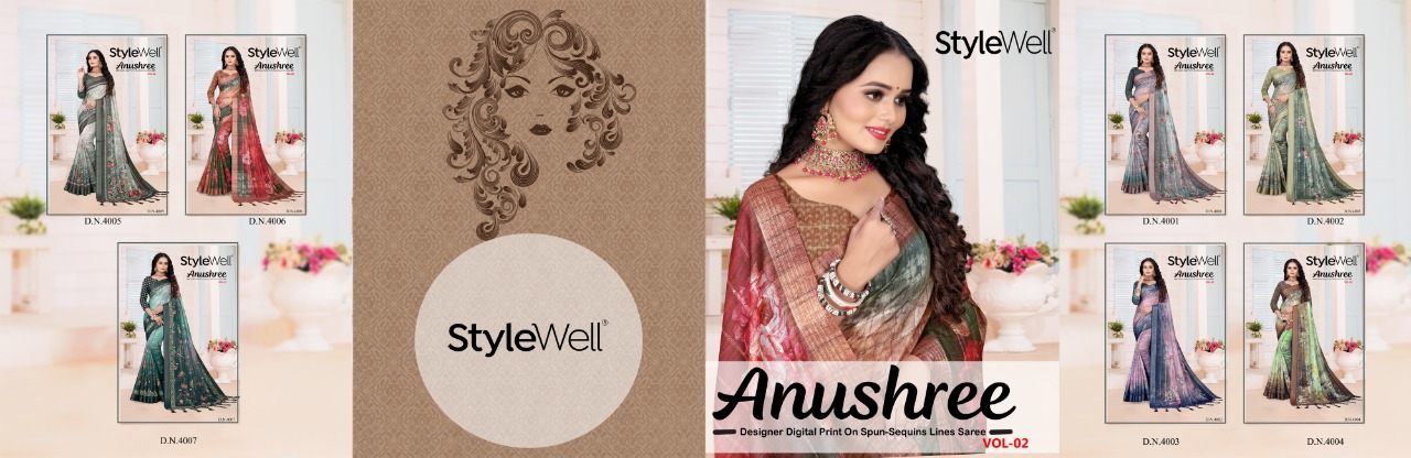stylewell anushree vol 2 fancy decent look saree catalog