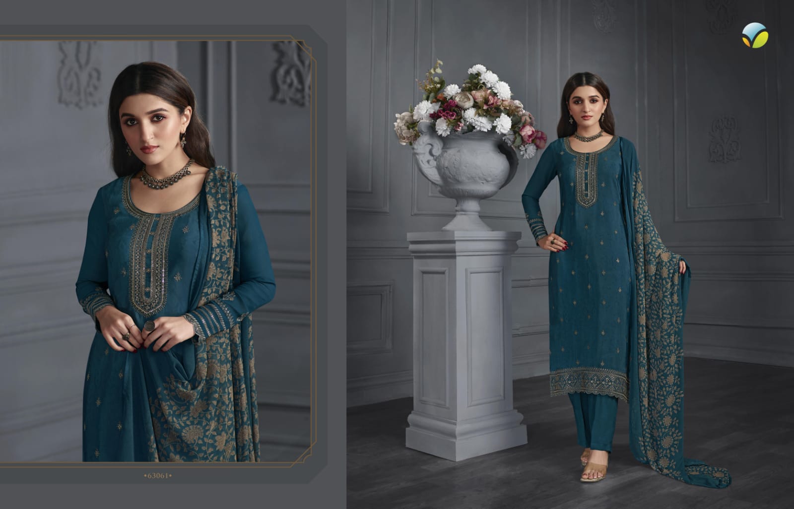 vinay fashion silkina royal crape 42 crape  exclusive look salwar suit  catalog