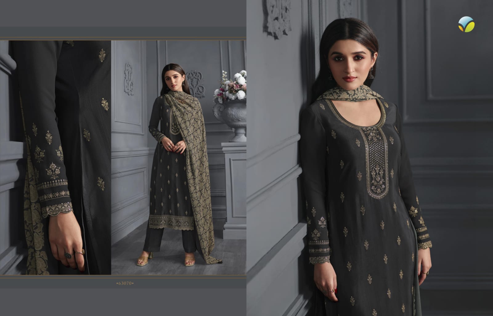 vinay fashion silkina royal crape 42 crape  exclusive look salwar suit  catalog