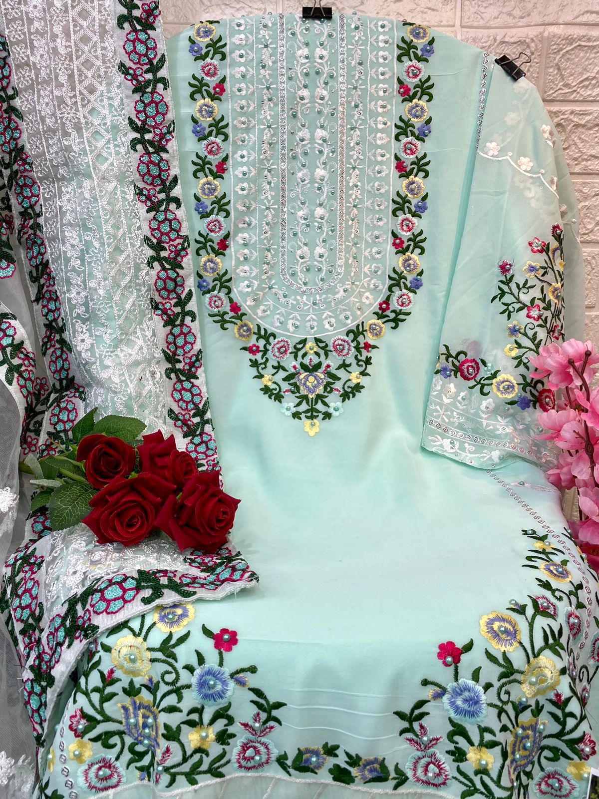 zaha zainab chottani d no 10057 e f g georgette regal look salwar suit catalog