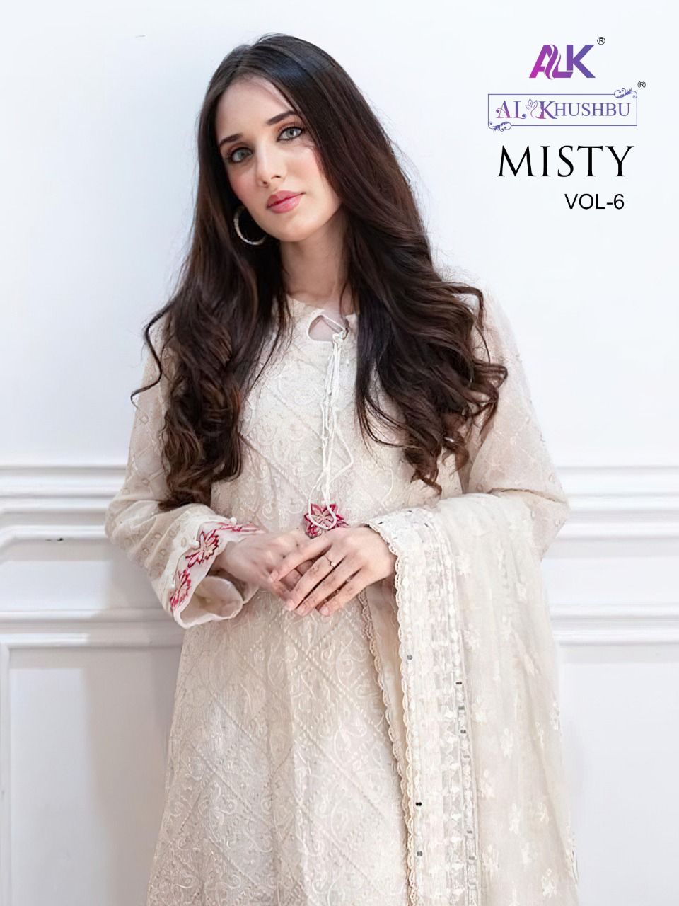 al khushbu misty vol 6 D NO 4005 4006 4007 hits designs georgette Catchy look salwar suit catalog