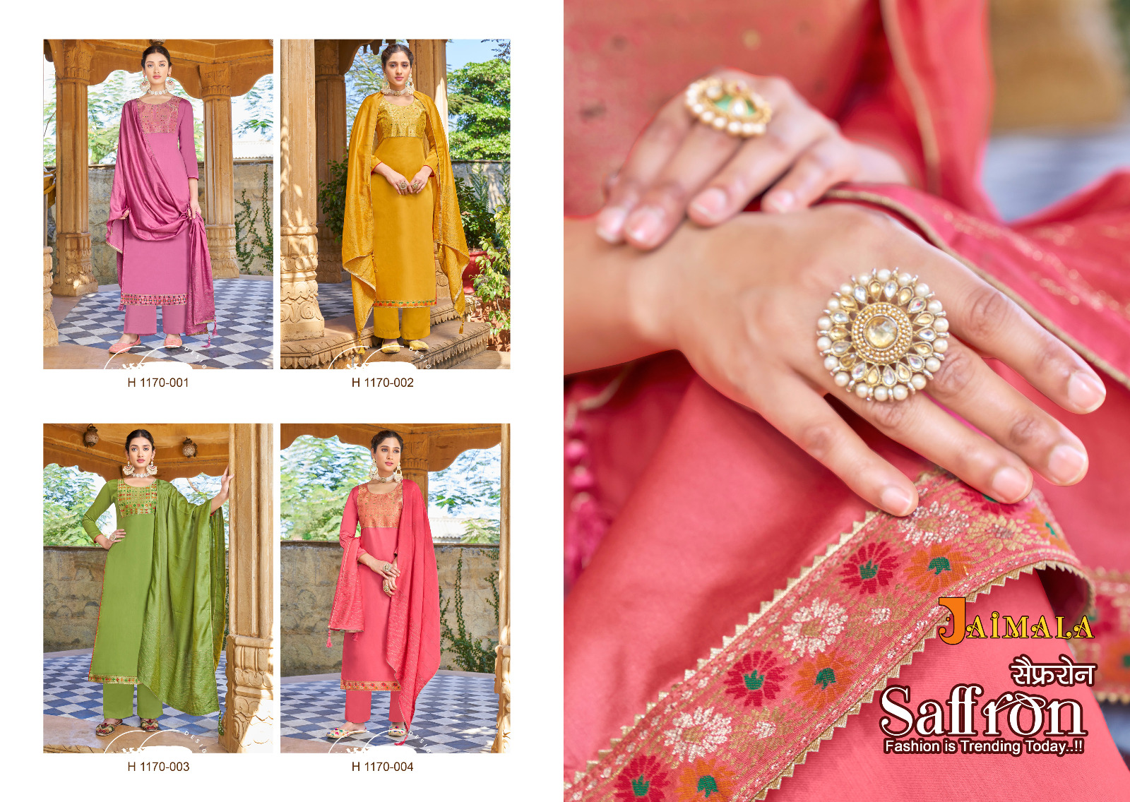alok suit jaimala saffron zam elegant salwar suit catalog