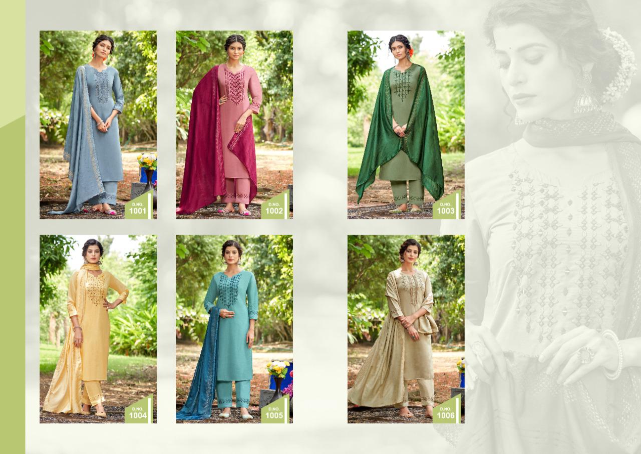 amaaya garments vaani viscose innovative look kurti pant with dupatta catalog