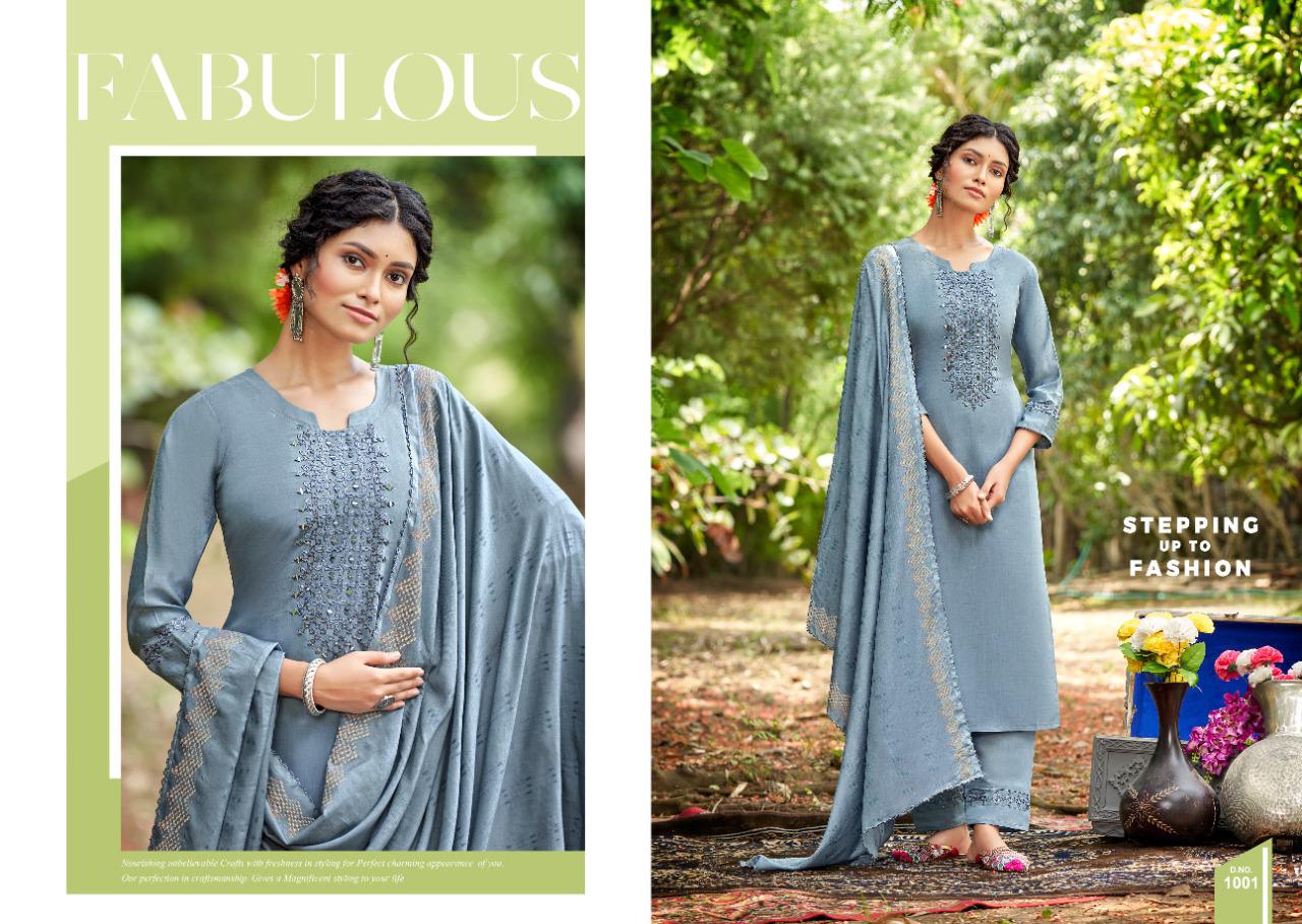 amaaya garments vaani viscose innovative look kurti pant with dupatta catalog